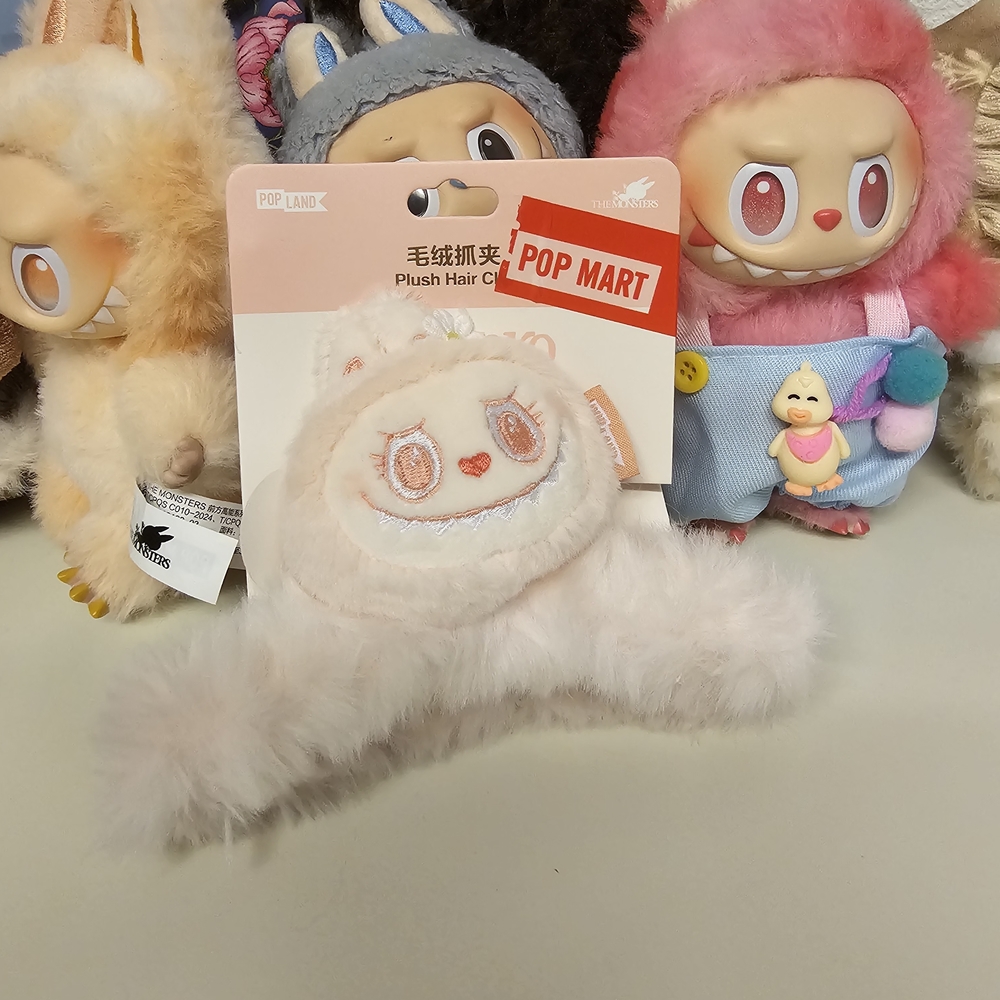 POP MART MOKOKO LIGHT PINK PLUSH HAIR CLAWS